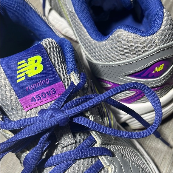 New Balance 450v3 Gray and Purple Running Shoes - Picture 12 of 13